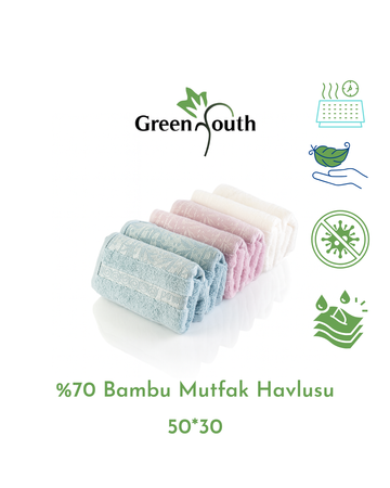 %70 Bambu Mutfak Havlusu Seti (6'lı) 50*30