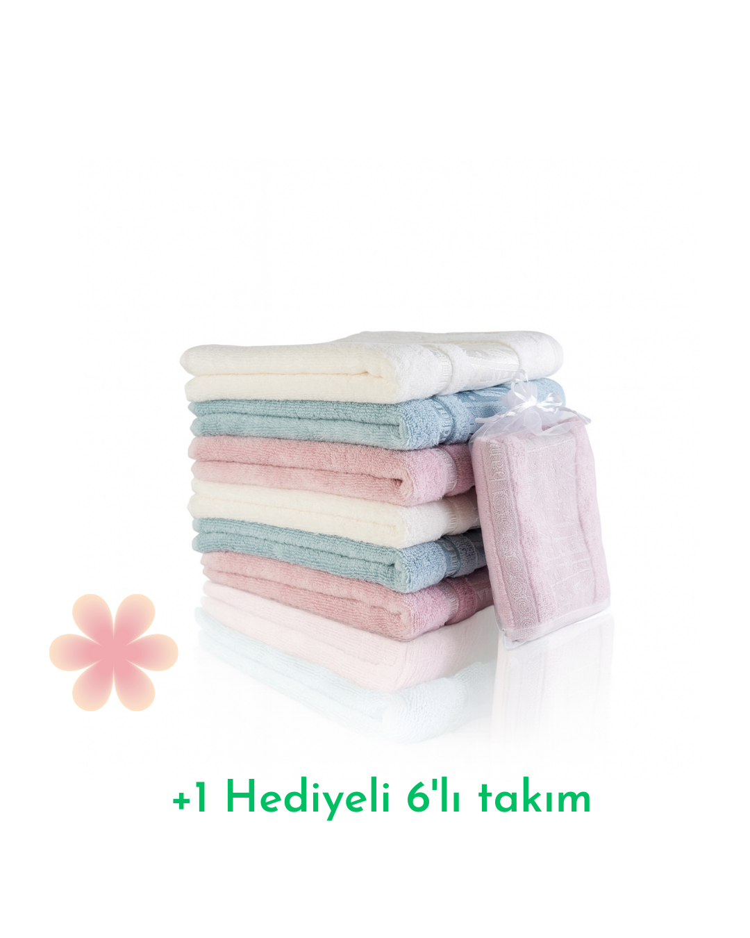 %70  Bambu Lüks El ve Yüz Havlusu Seti (6'lı) 85*50