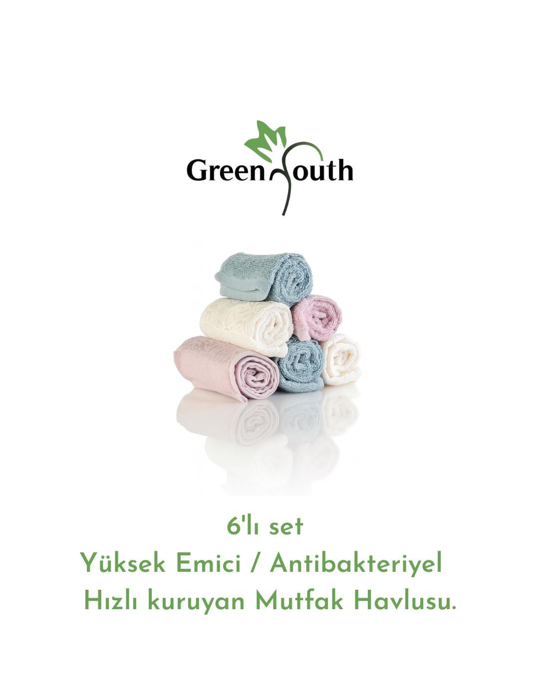 %70 Bambu Mutfak Havlusu Seti (6'lı) 50*30