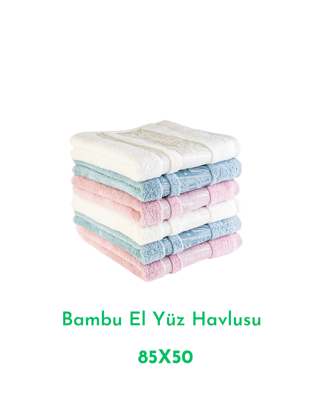 %70  Bambu Lüks El ve Yüz Havlusu Seti (6'lı) 85*50